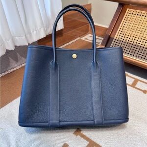 Hermès Navy Blue Tote Bag